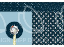 Jersey - Giraffe im All blau